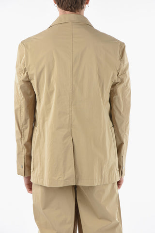 Blazer Doppiopetto in Nylon Stretch con Bottoni a Pressione