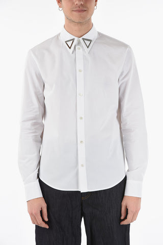 Camicia COMPACT in Cotone Popeline con Spille Removibili in Metallo