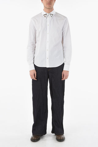 Camicia COMPACT in Cotone Popeline con Spille Removibili in Metallo