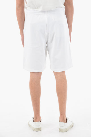 Shorts con Elastico in Vita Tasca con Zip sul Retro e Logo in Rilievo