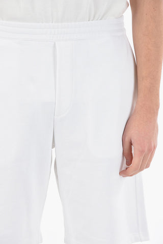 Shorts con Elastico in Vita Tasca con Zip sul Retro e Logo in Rilievo