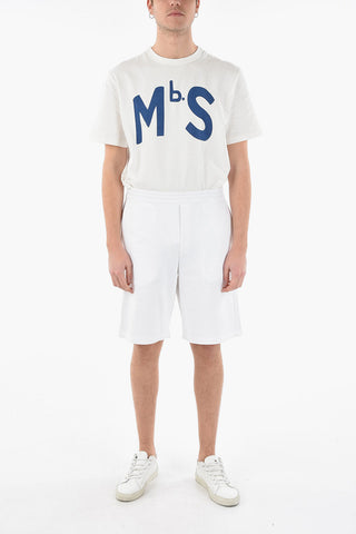Shorts con Elastico in Vita Tasca con Zip sul Retro e Logo in Rilievo