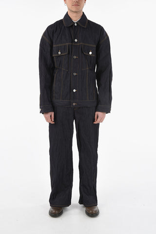 Giubbotto Sahariano METAL in Denim con Martingala Interna