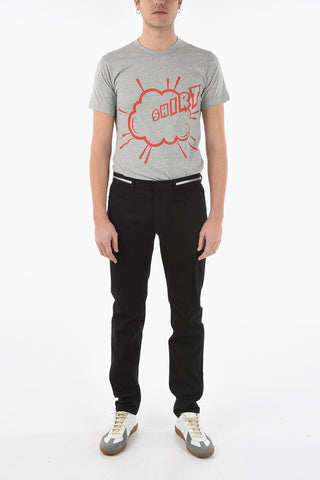 Jeans Skinny Fit con Dettaglio in Metallo Logato 15cm