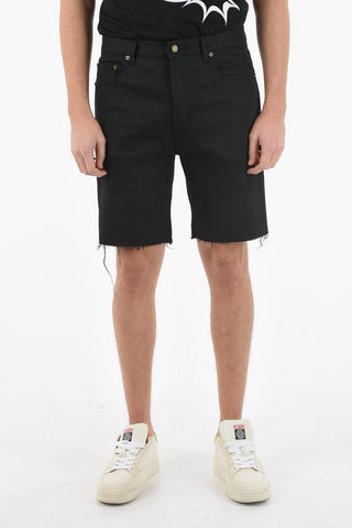 Shorts in Denim Sfrangiati
