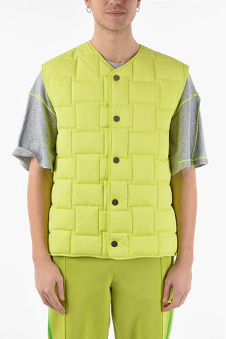 Gilet Trapuntato INTRECCIO TECH con Bottoni a Pressione