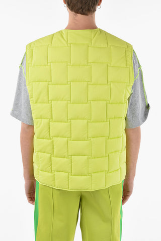 Gilet Trapuntato INTRECCIO TECH con Bottoni a Pressione