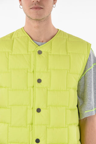 Gilet Trapuntato INTRECCIO TECH con Bottoni a Pressione