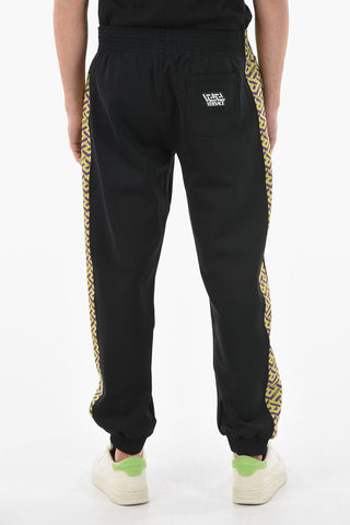 Waistband Joggers with Jacquard Logo Along the Leg