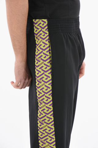 Waistband Joggers with Jacquard Logo Along the Leg
