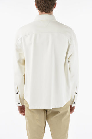 Breast-pocket SMOOTH BONDED Leather Overshirt