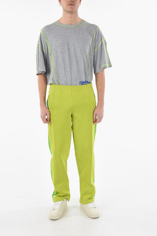 Side Contrasting Band Tech Fabric Pants