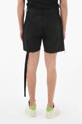 DRKSHDW Raw-cut TRUCKER Denim Shorts with Side Slits