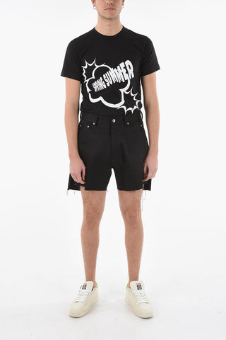 DRKSHDW Raw-cut TRUCKER Denim Shorts with Side Slits