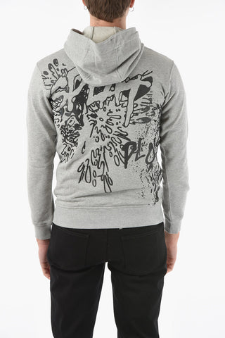 SHIRT Back Contrasting Print Hoodie