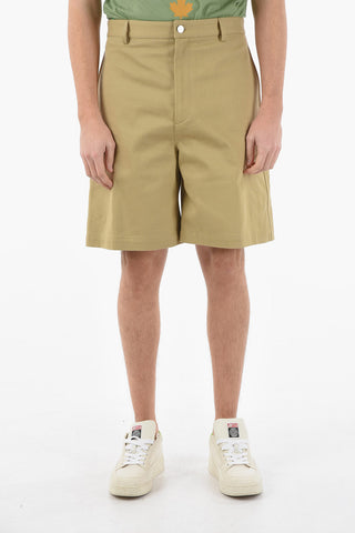 High-waisted Cotton Cargo Shorts