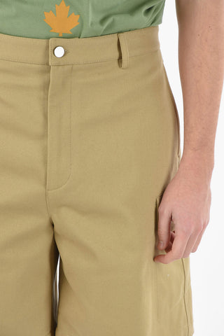 High-waisted Cotton Cargo Shorts