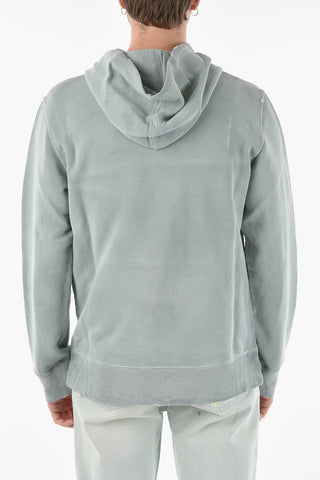 MIAMI JOURNEY Distressed Hoodie with Ton-sur-ton Lettering