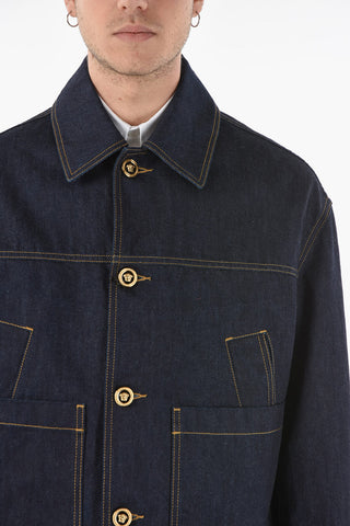 Denim Jacket With Contrasting Seams