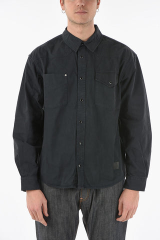 Denim Shirt with Double Breast-pocket