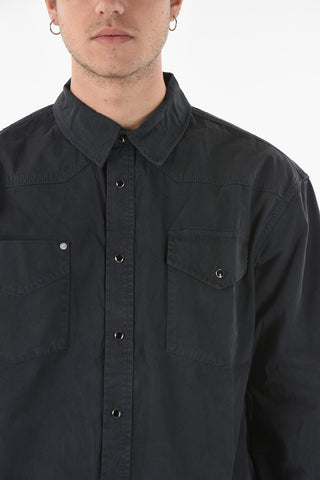 Denim Shirt with Double Breast-pocket
