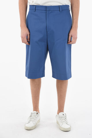 Shorts with Back Flap Pockets and Snap Closure