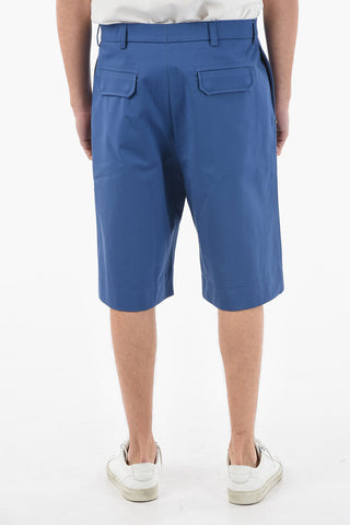 Shorts with Back Flap Pockets and Snap Closure