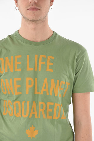 T-shirt ONE LIFE ONE PLANET COOL FIT in Cotone Ecosostenibile
