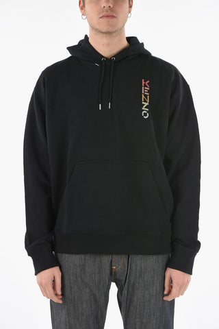 Oversized Hoodie with Embroidered Lettering Logo
