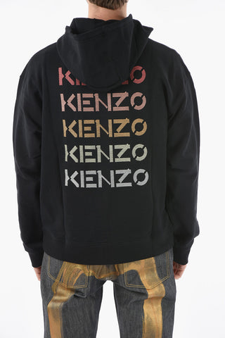 Oversized Hoodie with Embroidered Lettering Logo