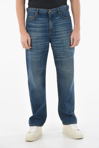 Stone-washed Straight-leg Denims