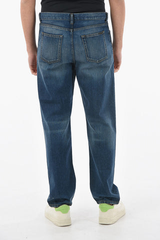 Stone-washed Straight-leg Denims
