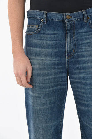 Stone-washed Straight-leg Denims