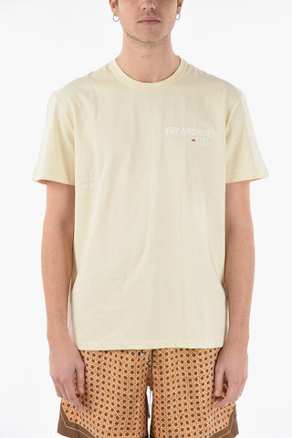 ARCHIVE 021 Jersey Crew-neck T-shirt with Delavé Effect and Lettering