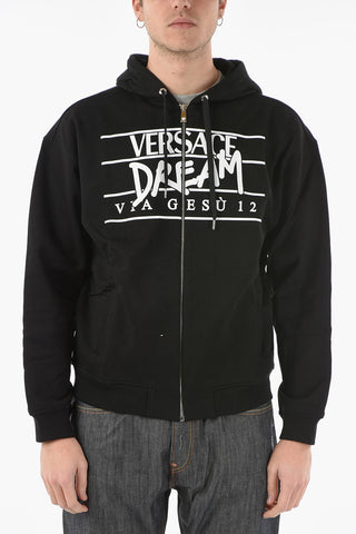 Fleeced Cotton MITCHEL FIT Sweatshirt with Contrasting Print