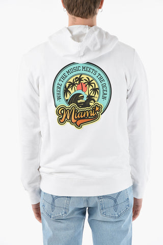 MIAMI JOURNEY Felpa Hoodie con Stampa Logo sul Retro