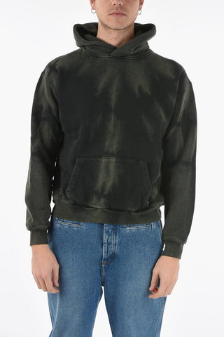 Felpa Acid Wash ABSTRACT in Cotone con Cappuccio