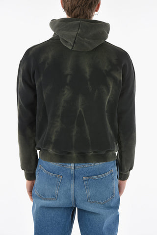 Felpa Acid Wash ABSTRACT in Cotone con Cappuccio