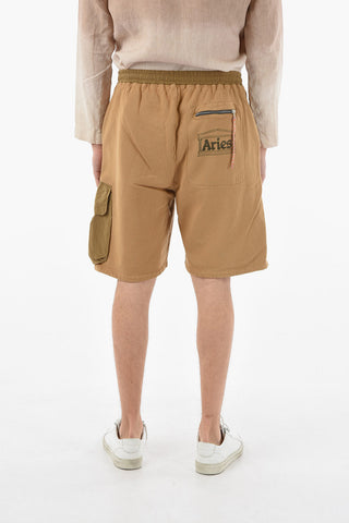 Nylon Detail HYBRID Cotton Shorts