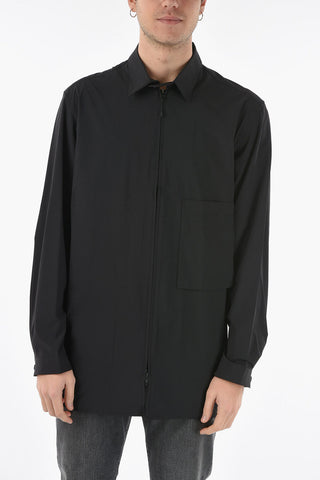 Y-3 YOHJI YAMAMOTO Camicia Lunga con Chiusura Zip