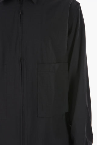 Y-3 YOHJI YAMAMOTO Camicia Lunga con Chiusura Zip