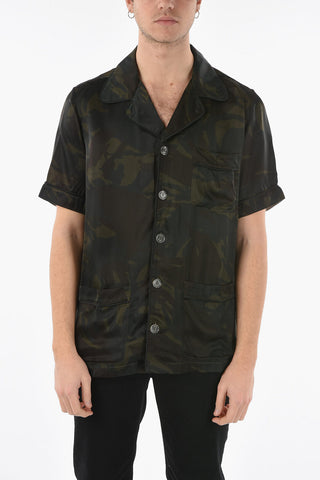 Camouflage Patterned PAJAMA Satin Shirt