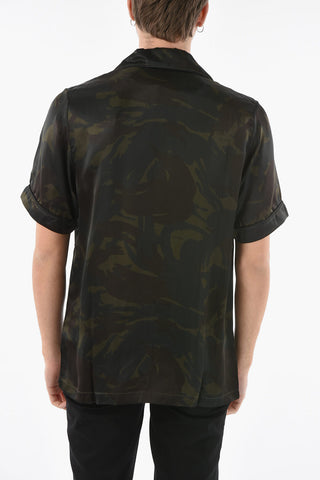 Camouflage Patterned PAJAMA Satin Shirt