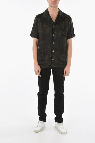 Camouflage Patterned PAJAMA Satin Shirt