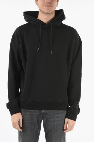 Logo Printed Brushed Cotton Hoodie