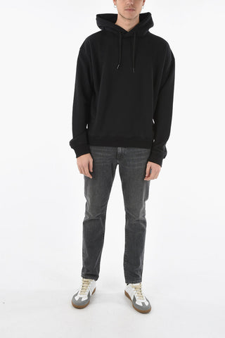 Logo Printed Brushed Cotton Hoodie