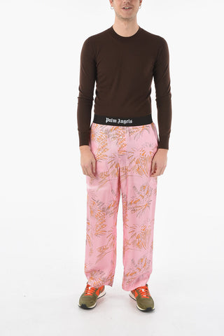 Plant Motif PAJAMA Silk Pants