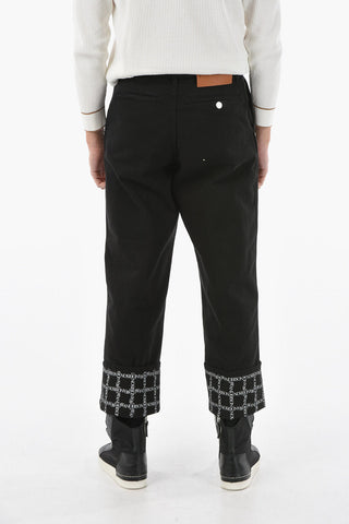 Logoed Cuff Wide Leg Jeans 26cm