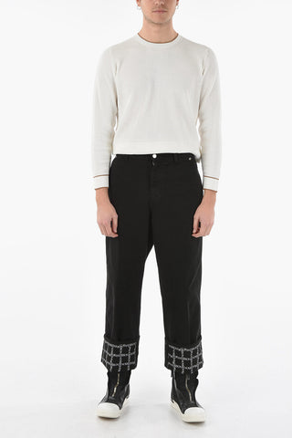 Logoed Cuff Wide Leg Jeans 26cm