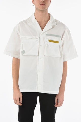 Nylon Hawaiian Shirt with Cargo Breast-pockets